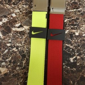 NWT NIKE GOLF 2 FABRIC BELTS BUNDLE UP TO SZ 42
